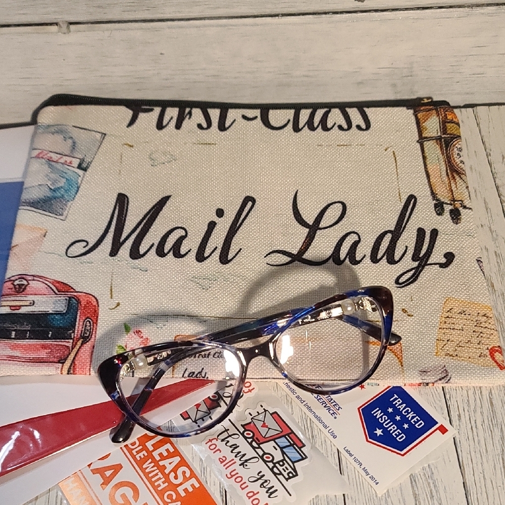 Mail Lady Themed Cosmetic Zippered Bag - Postal, Mail Carrier, Mailman NWT